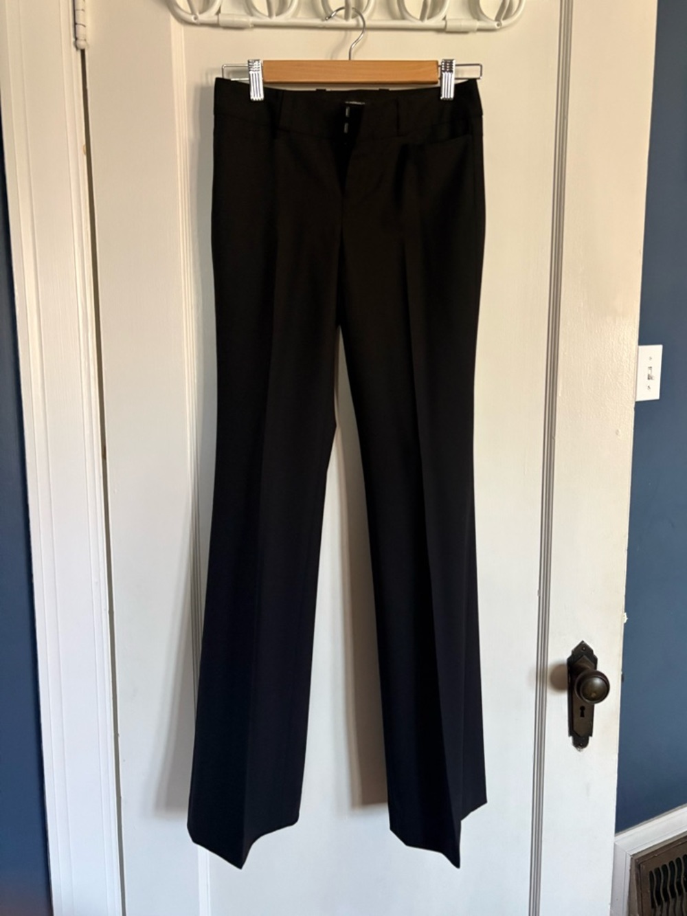 New w/o tag CLUB MONACO TEX Classic Black MID RISE Dress Pants wool size 00